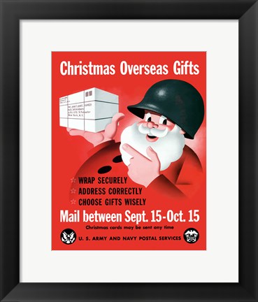 Framed Christmas Overseas Gifts Print