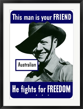 Framed This Man is Your Friend - Australian Print