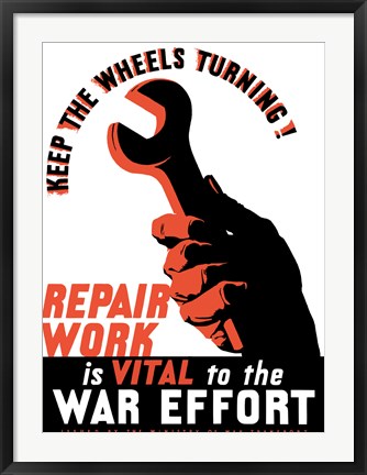 Framed Keep the Wheels Turning! Print