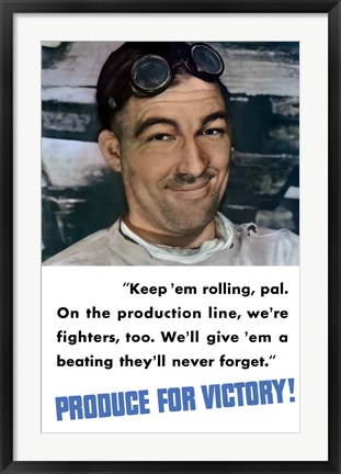 Framed Produce for Victory - Color Poster Print