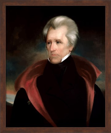 Framed President Andrew Jackson Print