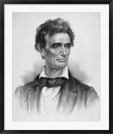 Framed Digitally Restored Vintage Print of a Young Abraham Lincoln Print