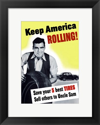 Framed Keep America Rolling! Print