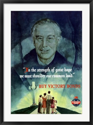 Framed Buy Victory Bonds Print