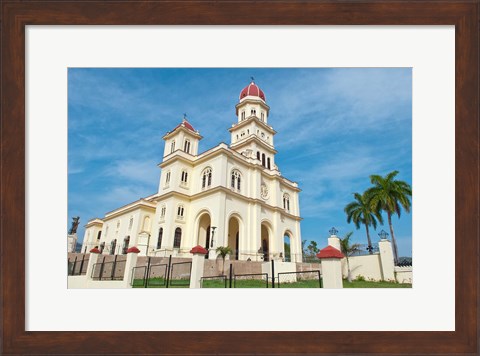 Framed Santiago, Cuba, Basilica El Cabre, Church steeple Print