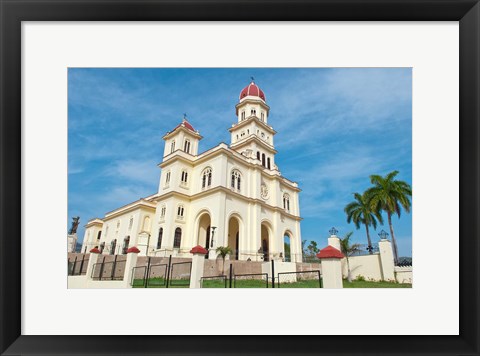 Framed Santiago, Cuba, Basilica El Cabre, Church steeple Print