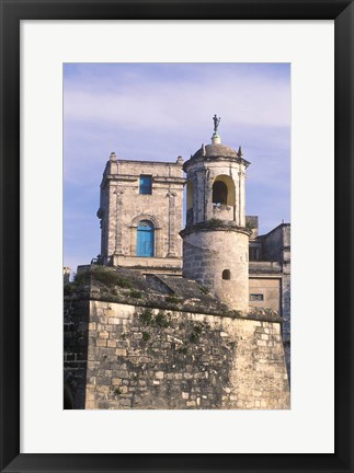 Framed Sentry Outpost, La Forteleza De San Carlos De La Cabana, Cuba Print