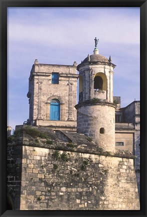 Framed Sentry Outpost, La Forteleza De San Carlos De La Cabana, Cuba Print