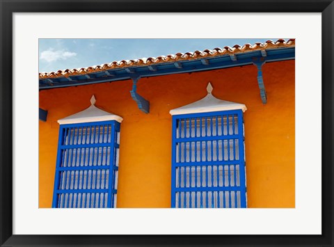 Framed Central America, Cuba, Trinidad Windows of Trinidad, Cuba Print