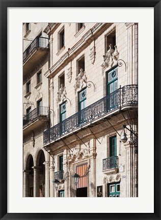 Framed Cuba Havana, Plaza de San Francisco de Asis, Hotel Print