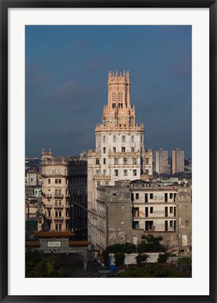 Framed Cuba, Havana, Etecsa telecommunications building Print