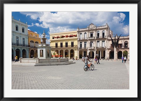 Framed Cuba, Havana, Havana Vieja, Plaza Vieja Print