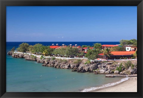 Framed Cuba, Cienfuegos Province, Playa Yaguanabo beach Print