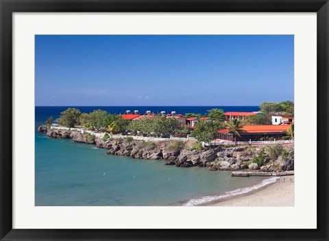 Framed Cuba, Cienfuegos Province, Playa Yaguanabo beach Print