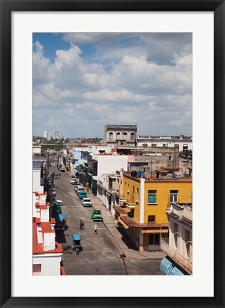 Framed Cuba, Cienfuegos, Calle 31 street Print