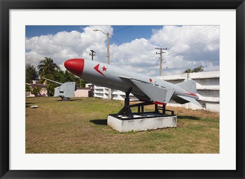 Framed Cuba, Cienfuegos, Naval museum, Soviet-era missile Print