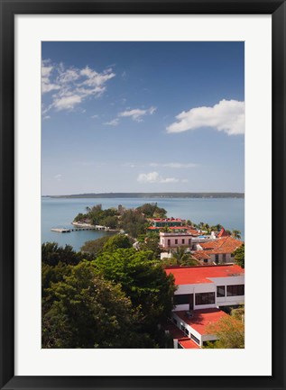 Framed Cuba, Cienfuegos, Punta Gorda, elevated view Print