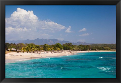 Framed Cuba, Cienfuegos, Rancho Luna beach Print