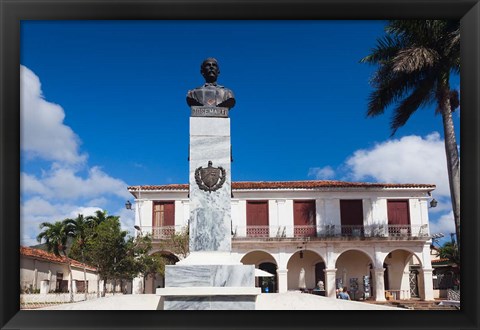 Framed Cuba, Pinar del Rio Province, Vinales town square Print