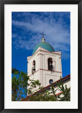 Framed Cuba, Pinar del Rio Province, Vinales, town church Print