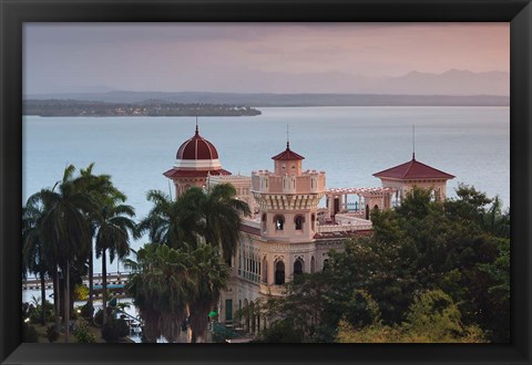 Framed Cuba, Punta Gorda, Aerial view of Palacio de Valle Print