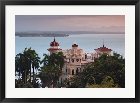 Framed Cuba, Punta Gorda, Aerial view of Palacio de Valle Print