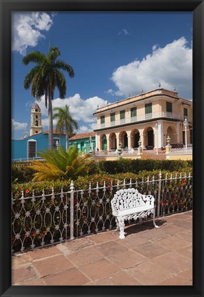 Framed Plaza Mayor, Cuba Print