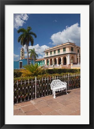 Framed Plaza Mayor, Cuba Print