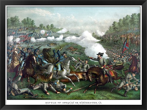 Framed Battle of Opequon Print