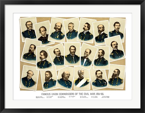 Framed Famous Union Commanders Print