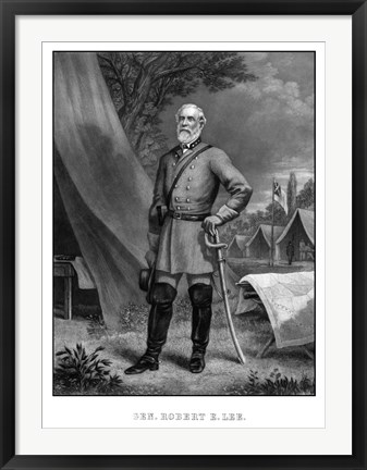 Framed General Robert E Lee Print