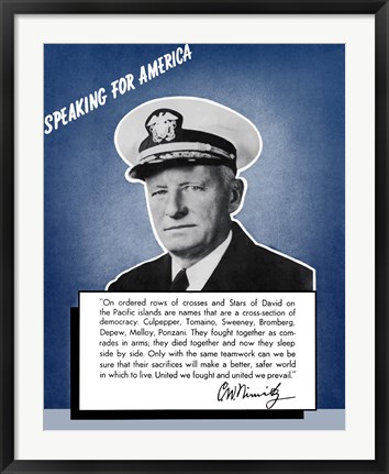 Framed Speaking for America Print