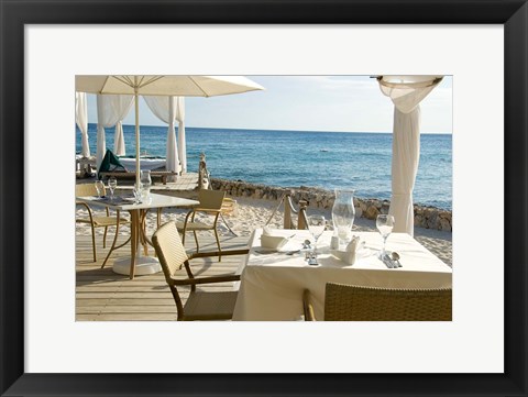 Framed Viva Cafe Restaurant, Viva Wyndham Dominicus Beach, Bayahibe, Dominican Republic Print