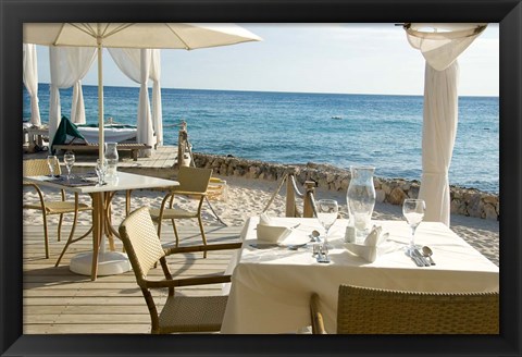 Framed Viva Cafe Restaurant, Viva Wyndham Dominicus Beach, Bayahibe, Dominican Republic Print