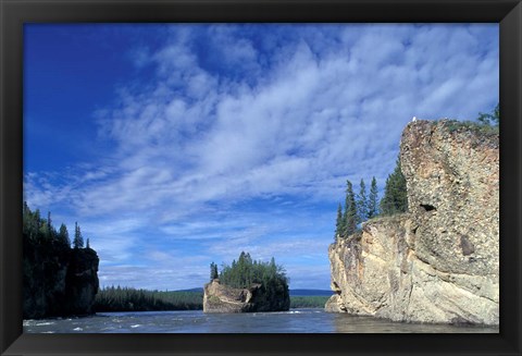 Framed Five Fingers Rapids on Yukon River, Yukon, Canada Print