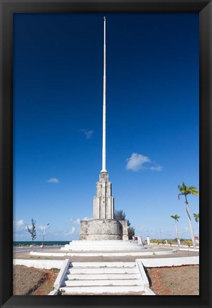 Framed Cuba, Cardenas, Flagpole Monument Print