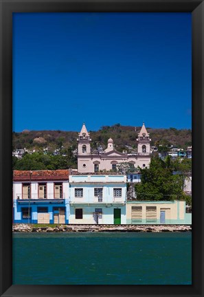 Framed Cuba, Matanzas, Waterfront, Bahia de Matanzas Bay (vertical) Print