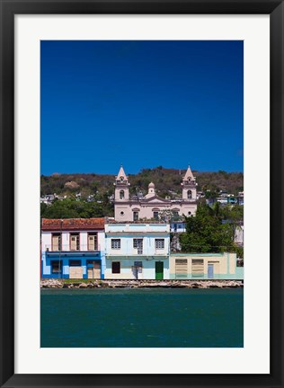 Framed Cuba, Matanzas, Waterfront, Bahia de Matanzas Bay (vertical) Print