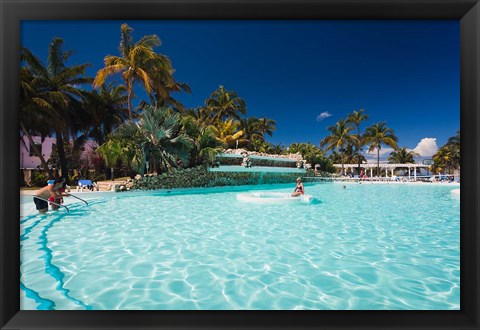 Framed Cuba, Varadero Beach, Hotel Melia Varadero Print