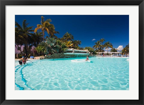 Framed Cuba, Varadero Beach, Hotel Melia Varadero Print