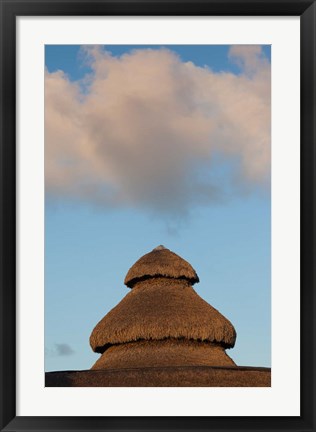 Framed Cuba, Varadero, Varadero Beach, beach palapa Print