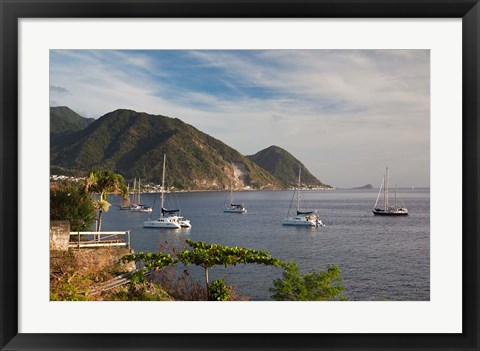 Framed Dominica, Roseau, coastlines Print