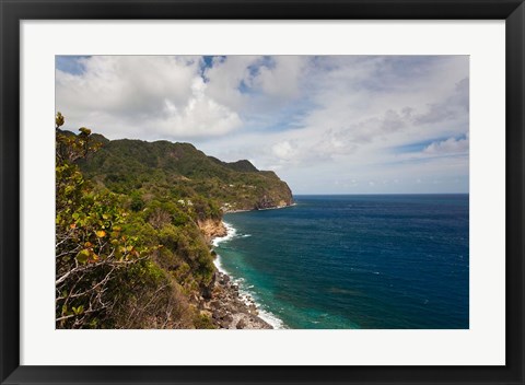 Framed Dominica, Roseau, Grand Bay Coastline Print