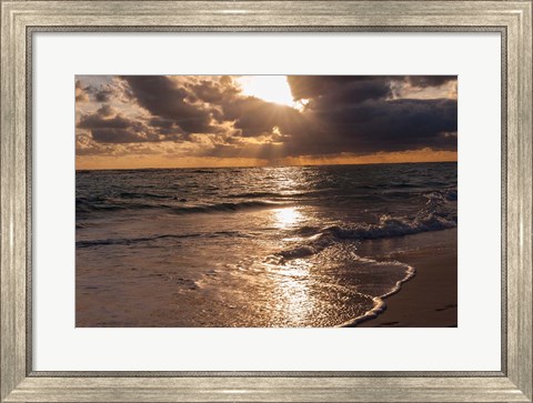 Framed Sunrise, Bavaro, Higuey, Punta Cana, Dominican Republic Print