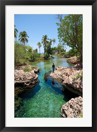 Framed Alligator Hole, Black River Town, Jamaica, Caribbean Print