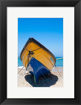 Framed Fishing Boats, Treasure Beach, Jamaica South Coast Print