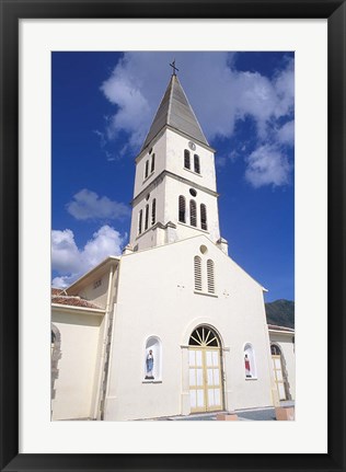 Framed St Henri Cathedral, Anse D&#39;Arlet, Martinique, French West Indies, Caribbean Print