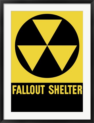 Framed Fallout Shelter Sign Print