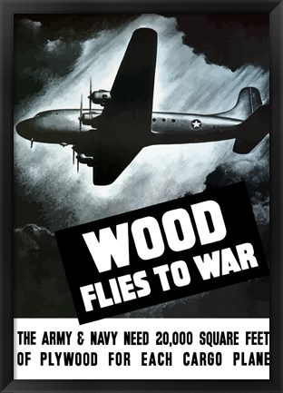 Framed Wood Flies to War Print