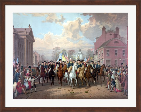 Framed George Washington and His Men Print